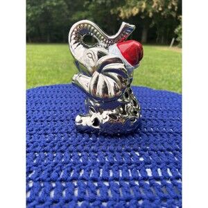 Silver Elephant Santa Hat Decor Scent Satchel Holder